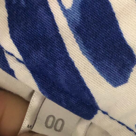 Express Blue & White Shorts Cut Off Summer Tropical Beach Vacation Size 00 - Picture 5 of 5